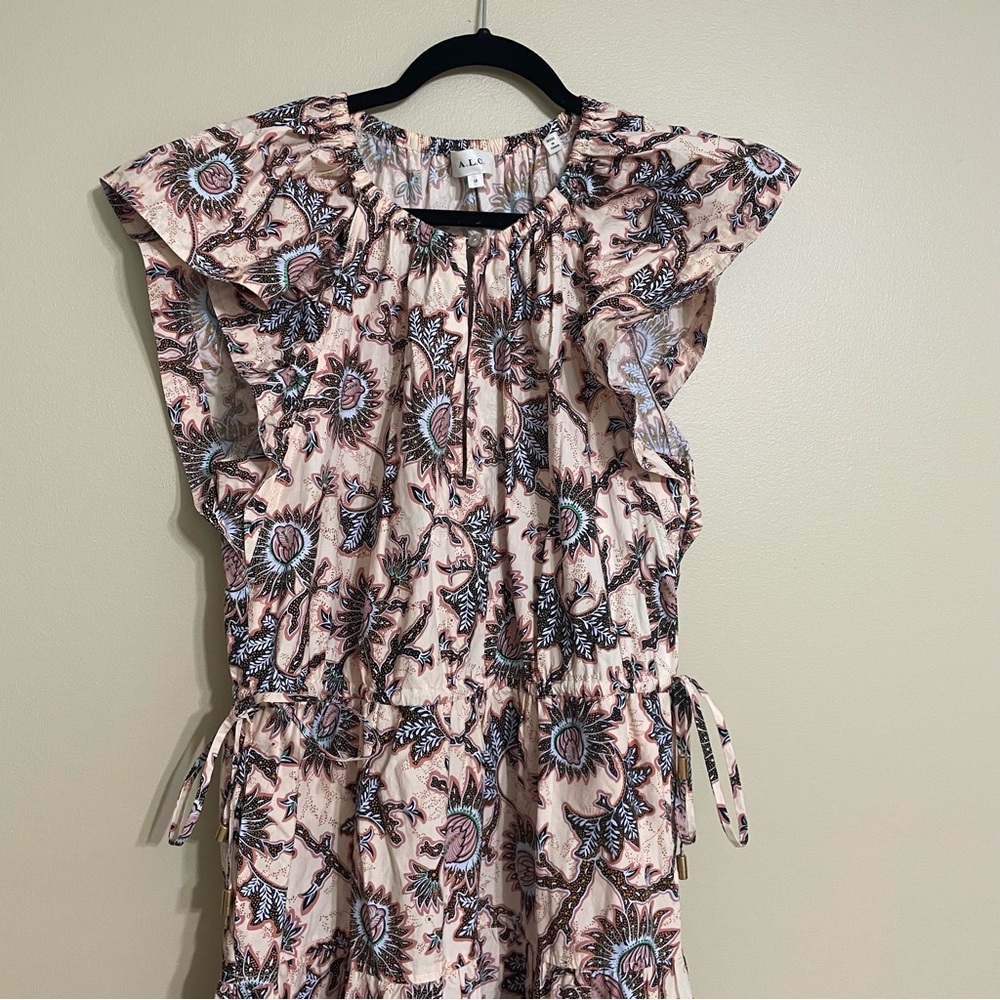 A.L.C. Augustine Cotton Midi Dress Size 10 - Picture 3 of 9
